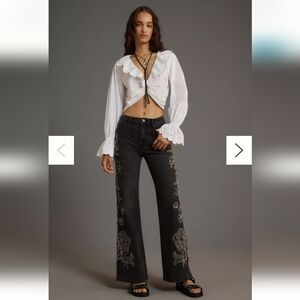 DRIFTWOOD Charlee x Etched Black Wide Jeans Sz.33 NWT